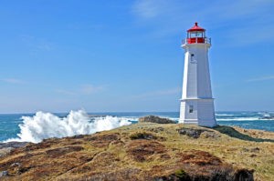A lighthouse like this works similarly to bluetooth beacons